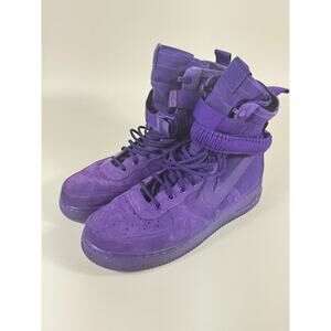 Nike SF Air Force 1 AF1 High Purple Dynasty Suede 864024-500 Mens Sz 11 2017